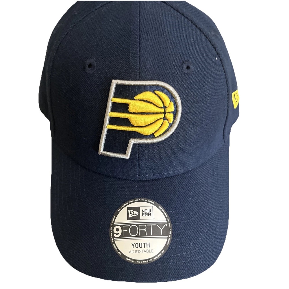 Indiana Pacers New Era 9Forty ‎ NBA Navy/Gold Adjustable Youth Hat Cap NWT